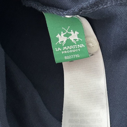 La Martina embroidered logo polo shirt, navy, XL
