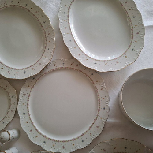Rosenthal porcelain dinnerware set 72 pieces with floral and gold design