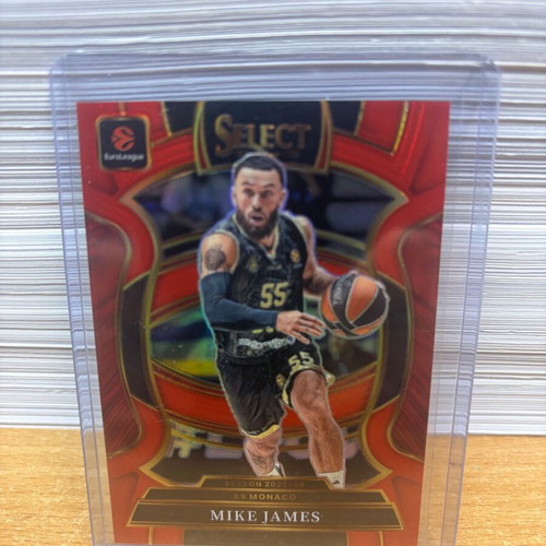 2025-26 Panini Select EuroLeague Mike James Red Prizm Concourse card new