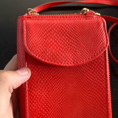Shoulder bag red wallet used