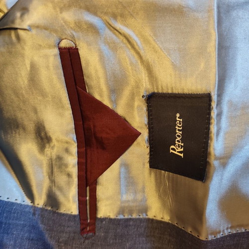 Linen suit set Reporter no 54 like new, blue jacket and trousers