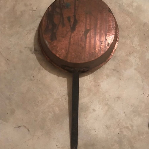 Copper antique frying pan very old