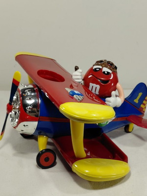 M&M's airplane plastic figure used, large