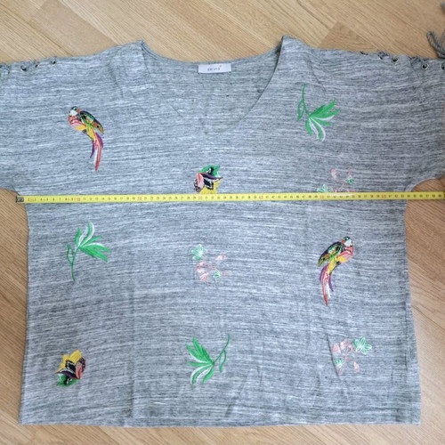 Marks & Spencer summer cotton top like new, grey, size 18