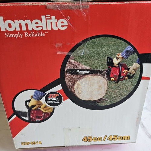 Homelite CSP4518 45cc petrol chainsaw, 45cm bar, Zip Start