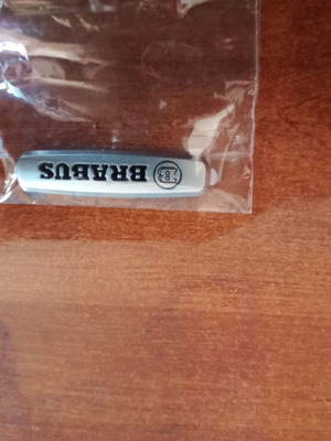 Mercedes Brabus metal seat badges new
