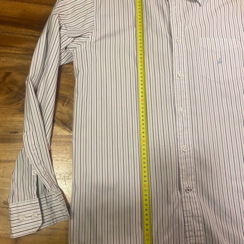 Nautica Men's Shirt Medium like new, striped white and blue