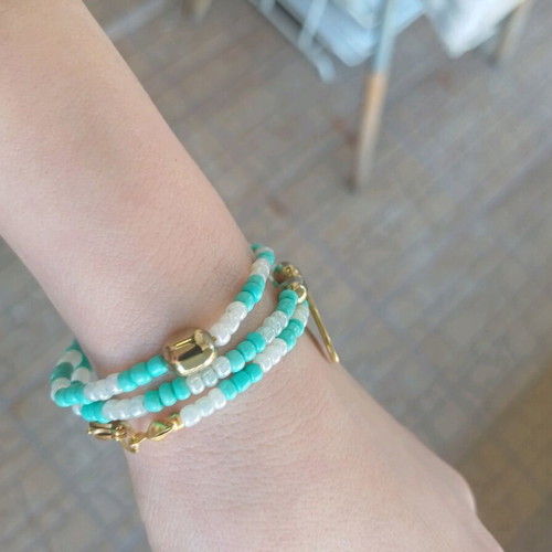 Handmade turquoise necklace-bracelet with mermaid tail Sirena Ariel new