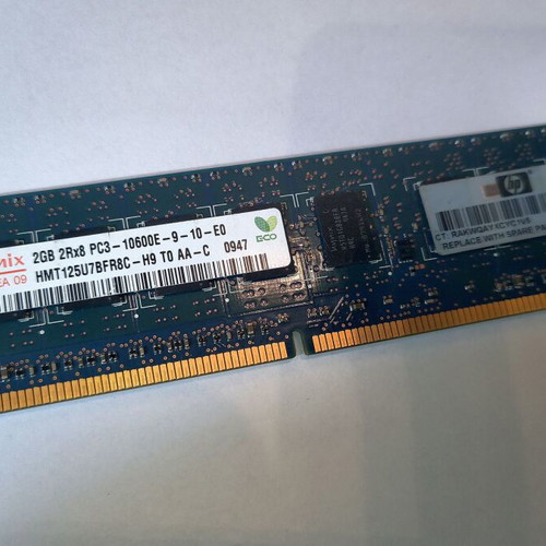 SK Hynix 1x2GB PC3-10600E DDR3 Unbuffered ECC used for server