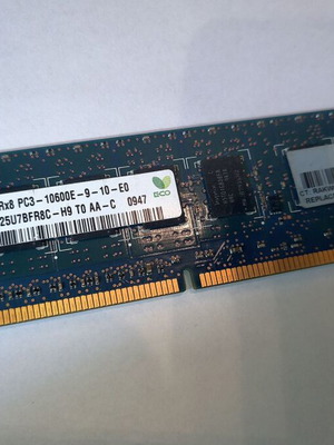 SK Hynix 1x2GB PC3-10600E DDR3 Unbuffered ECC μεταχειρισμένο για server