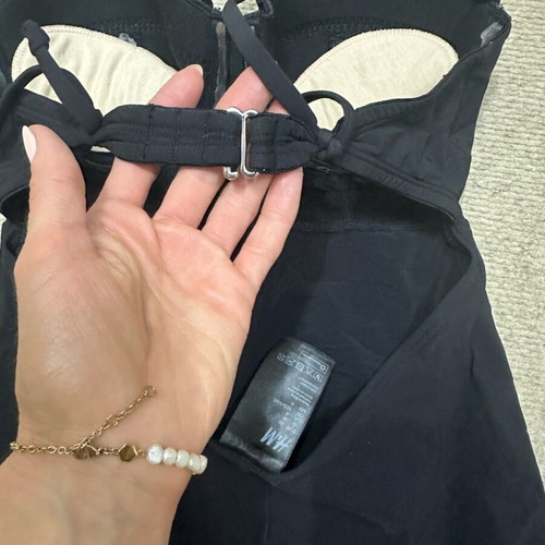 H&M Black One-Piece Swimsuit Used, Balcony Style with Padding and Underwire