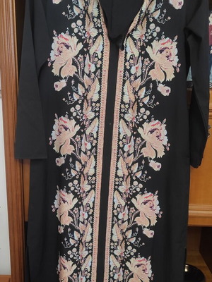 Dresses used, pack of two, black with salmon kimono and short floral