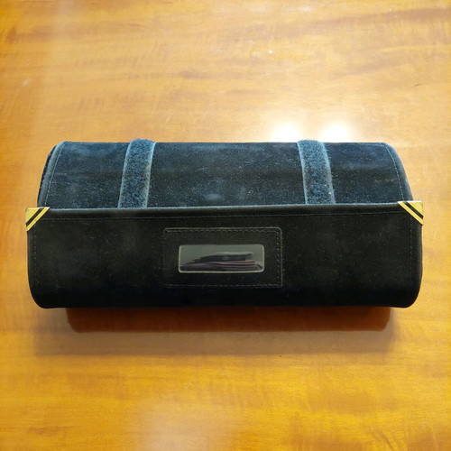 Leather jewelry presentation case like new, black