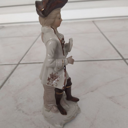 Vintage figurine of young high society man like new, height 18 cm