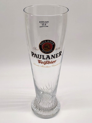 Διαφημιστικό ποτήρι μπύρας Paulaner Weissbier 0,5L μεταχειρισμένο, Γερμανία