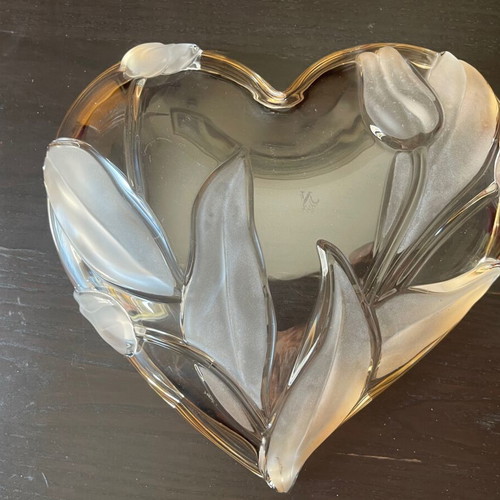 Nachtman Bleiktlristall heart crystal plate used with gold loss
