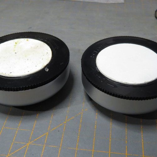 Set of 2 used LED push lights for closets with battery power