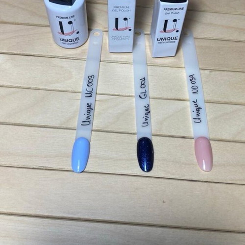 Unique 3 gel polishes like new, full