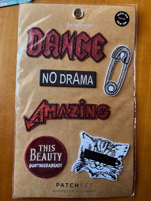 Patch set new from Stradivarius, iron-on and sew-on