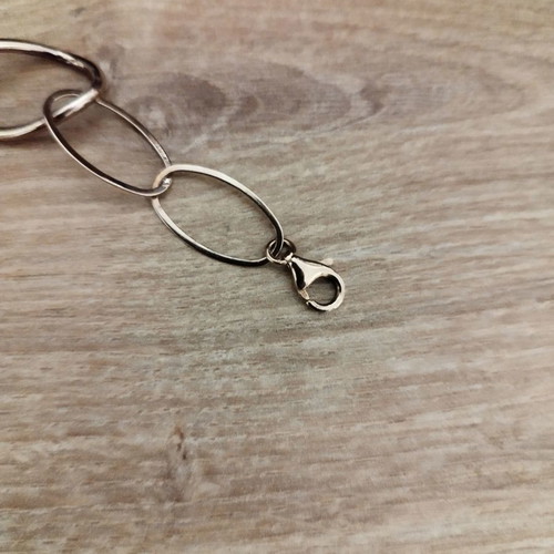 Silver bracelet pink 925 Oltre Mare new, 19cm