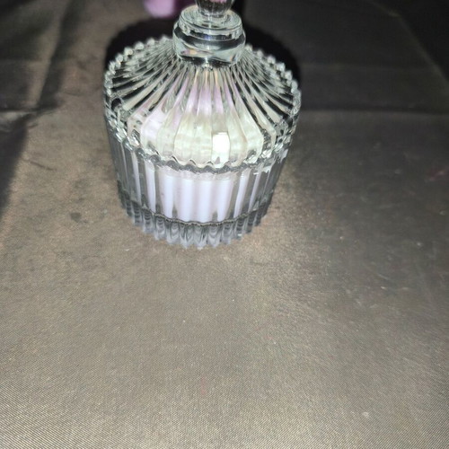 Candle in glass holder new, variety of scents and designs