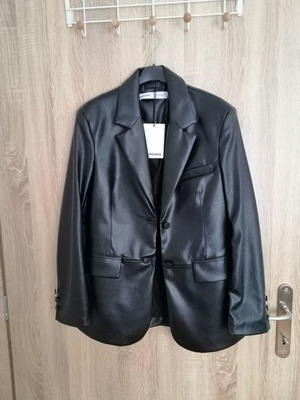 Bershka leather jacket new, size XS-S
