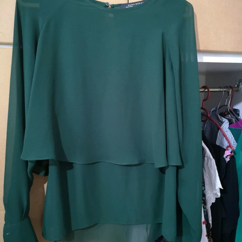 Zara blouse used, green, size S