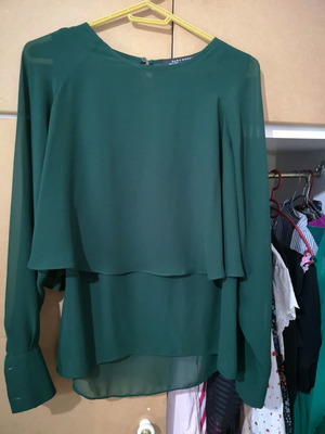 Zara blouse used, green, size S