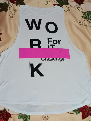 Oysho sports tank top used, size L, white