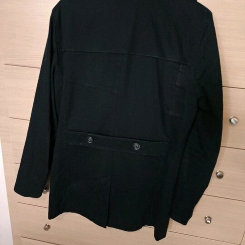 Superdry men's trench coat L like new, black cotton