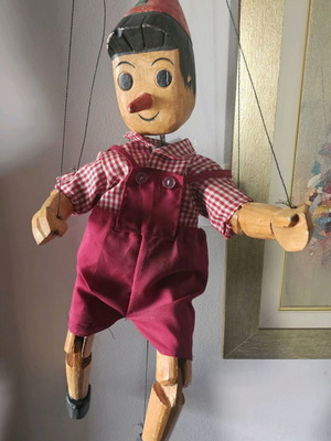 Μαριονέτα Πινόκιο μεταχειρισμένη, ξύλινη, συλλεκτική, ιταλική
