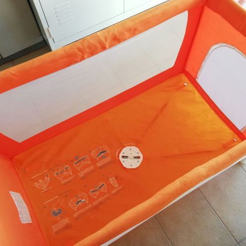 Inglesina Lodge orange playpen used, two-level