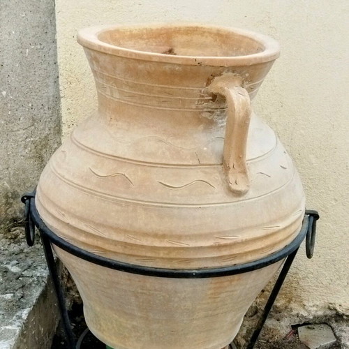 Πήλινο Πυθάρι Κριτικό χειροποίητο σε άριστη κατάσταση με βάση