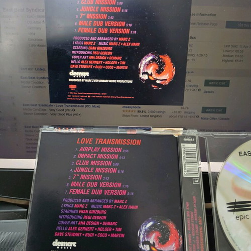 East Beat Syndicate Love Transmission CD like new, electronic