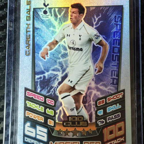 2012/13 Topps Match Attax Premier League Gareth Bale 100 Club Speedster card