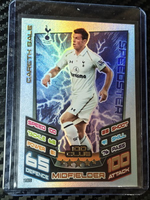 2012/13 Topps Match Attax Premier League Gareth Bale 100 Club Speedster card