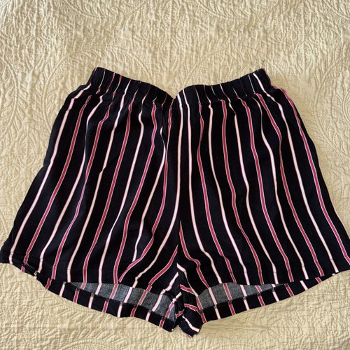 Anel women's shorts like new, black with vertical stripes, size L