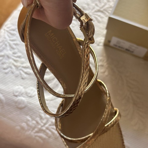 Michael Kors gold sandals size 37 new