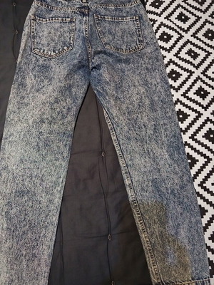 Bershka mom fit high-waist jean like new, blue