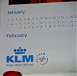  KLM Συλλεκτικό επιτοίχιο ΗΜΕΡΟΛΟΓΙΟ ΜΕΓΑΛΟ του 2012 - 1 μέτρο x 70cm!