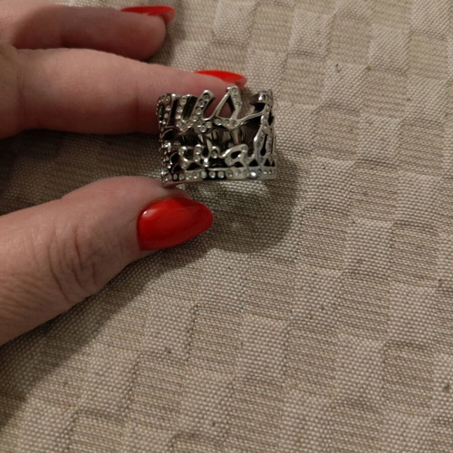 Just Cavalli ring with zircon stones, like new, silver size 56-58