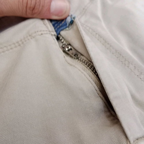 Men's bermuda shorts used slim beige, size S-M