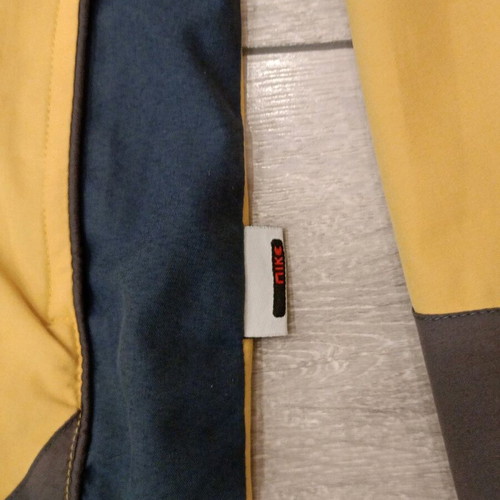 Nike jacket used, 90s vintage, mustard, black and brown