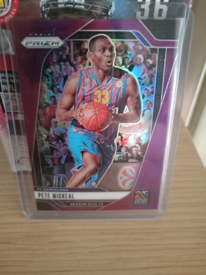 Pete Mickeal 82/99 Purple Prizm Barcelona card like new