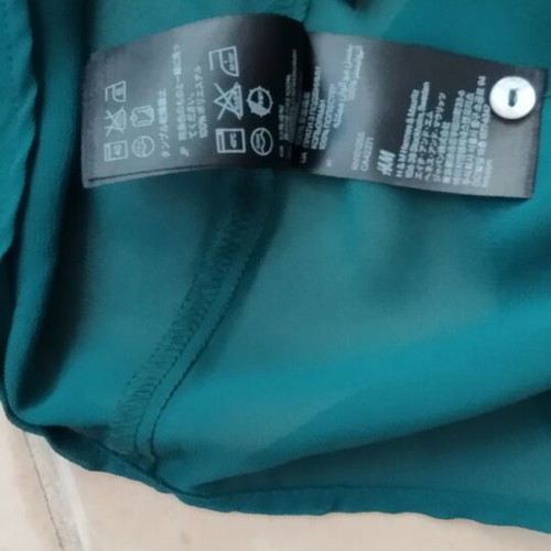H&M transparent shirt green cypress like new, size M