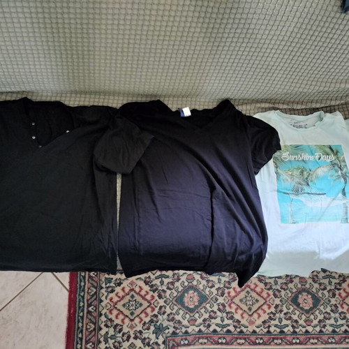 Men's t-shirts used, pack of 13, sizes S, M, L, multicolor