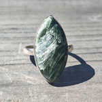 Silver ring with Seraphinite, new, size 6.5