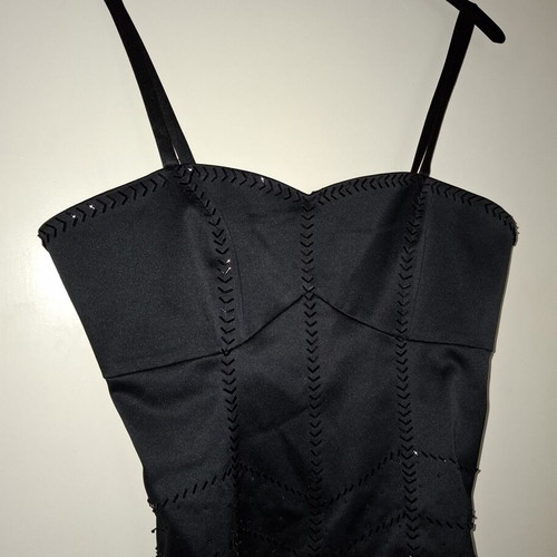 Spirit black top Large with straps and decorative sequins like new
