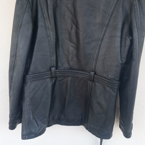 Leather jacket men's size L like new, black