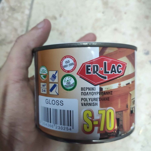 ER-LAC Polyurethane Surface Varnish Glossy Colorless 375ml New